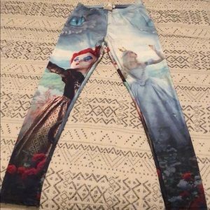 NWOT Alice and Wonderland Leggings